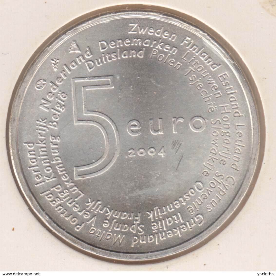 @Y@  Nederland   5 Euro 2004  Europa      Unc Zilver  (4752) - Netherlands