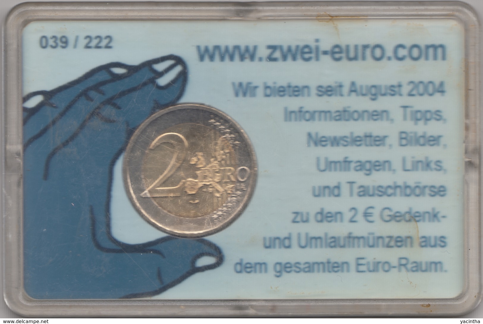 @Y@  Oostenrijk   2 Euro  2005  Coincard      Unc Staatsverdrag   Oplage 222 Stuks  Ausgabe Von 2 Euro.com - Oesterreich