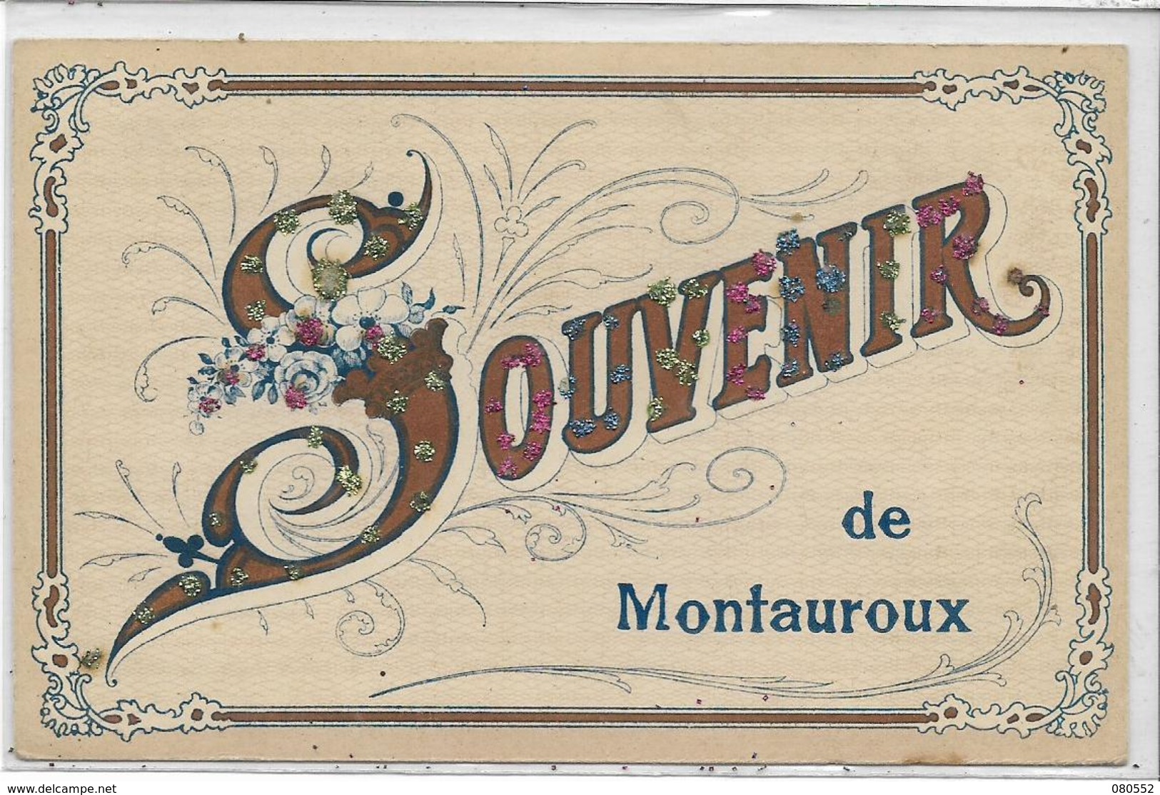 83 MONTAUROUX . Souvenir En Paillettes , Brillants , édit : V P F , Années 10 , état Extra - Montauroux