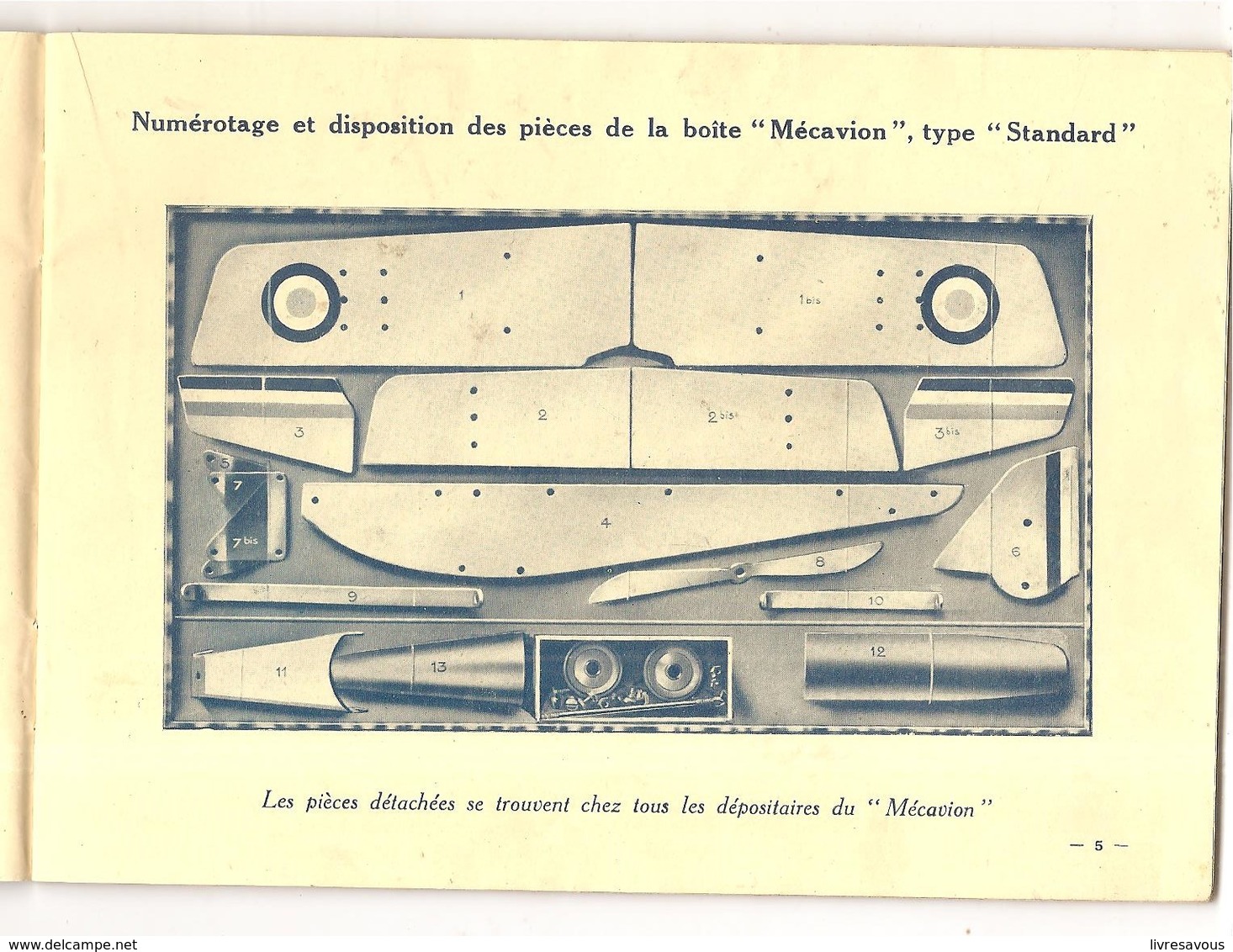 Mécano Manuel D'instruction Mécavion Catalogue Des Différents Modèles (18) D'avion Des Années 1950 - Meccano