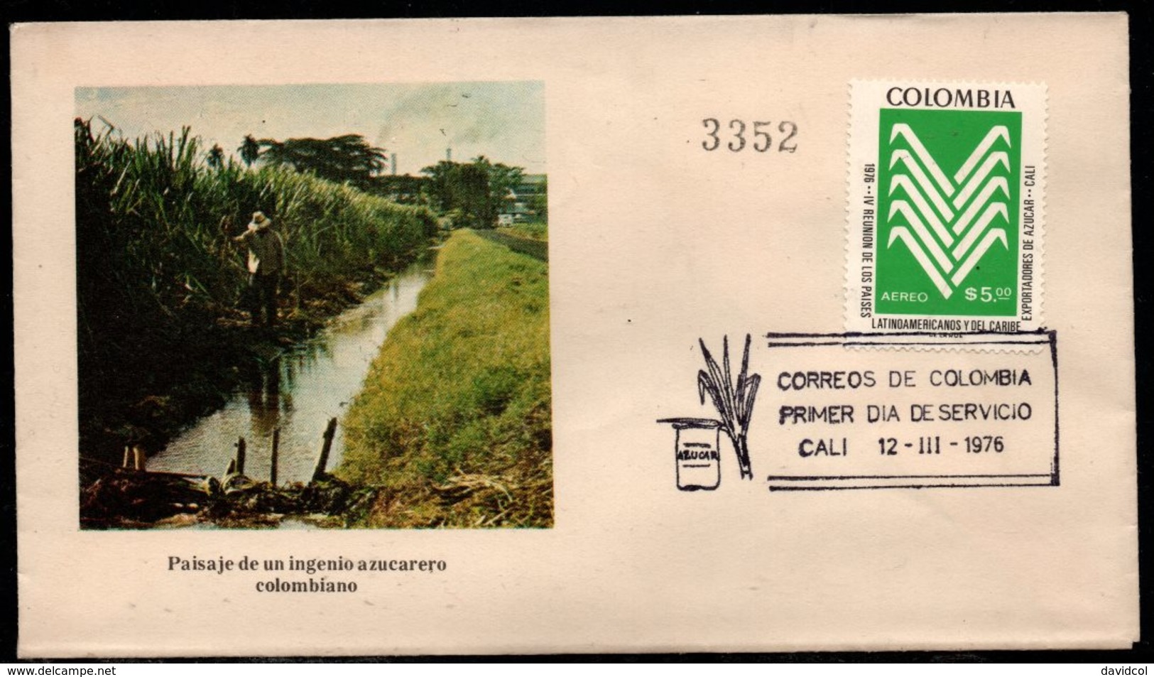 COLOMBIA- KOLUMBIEN - 1976.FDC/SPD. ASOCAÑA - Colombia