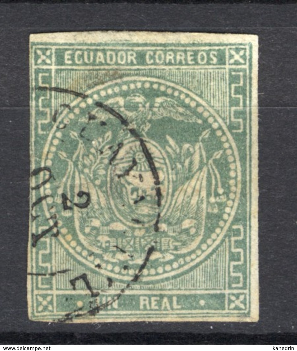 Ecuador 1865, Coat Of Arms, Escudo De Armas (o), Used - Ecuador