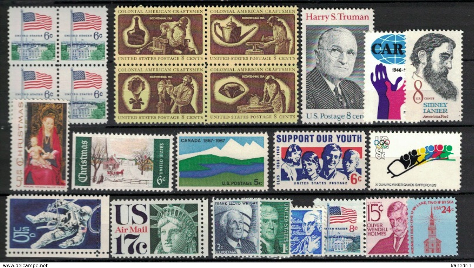 USA Between 1967 - 1975, Lot Of 24 Stams **, MNH - Ongebruikt