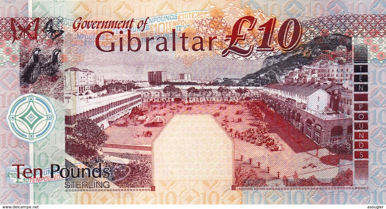 GIBRALTAR 10 POUNDS 2002 UNC P-30 "free Shipping Via Registered Air Mail" - Gibraltar