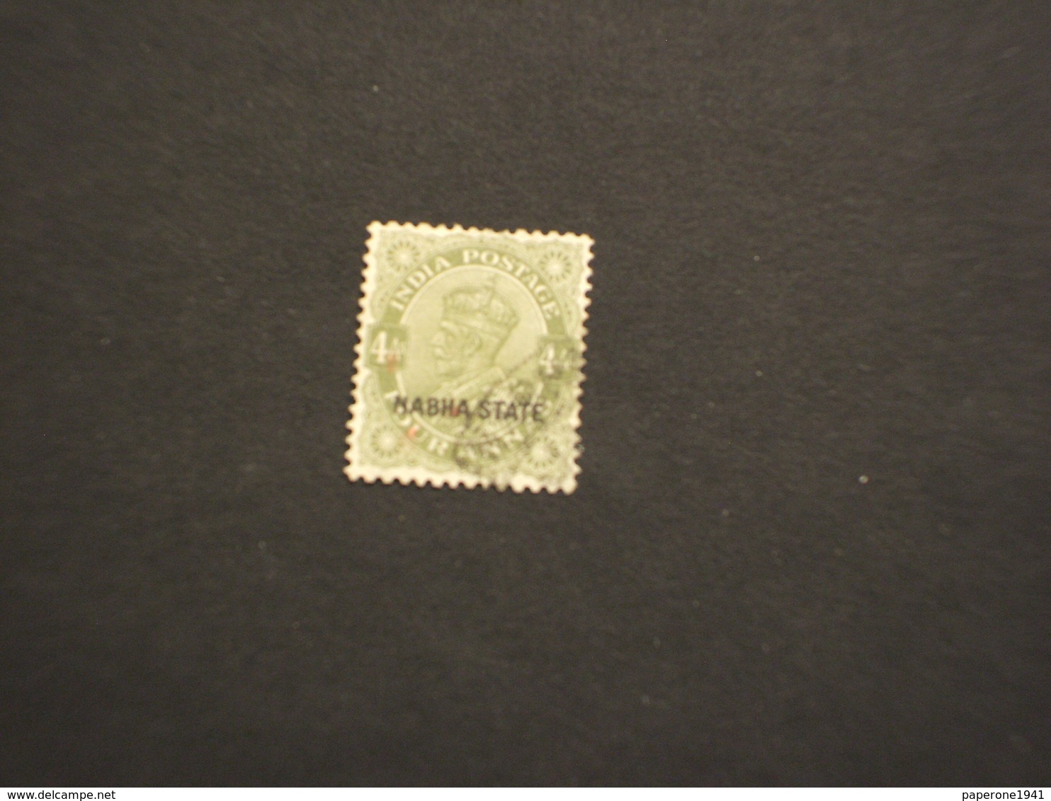 NABHA - 1928/37 RE 4 A.. - TIMBRATO/USED - Nabha