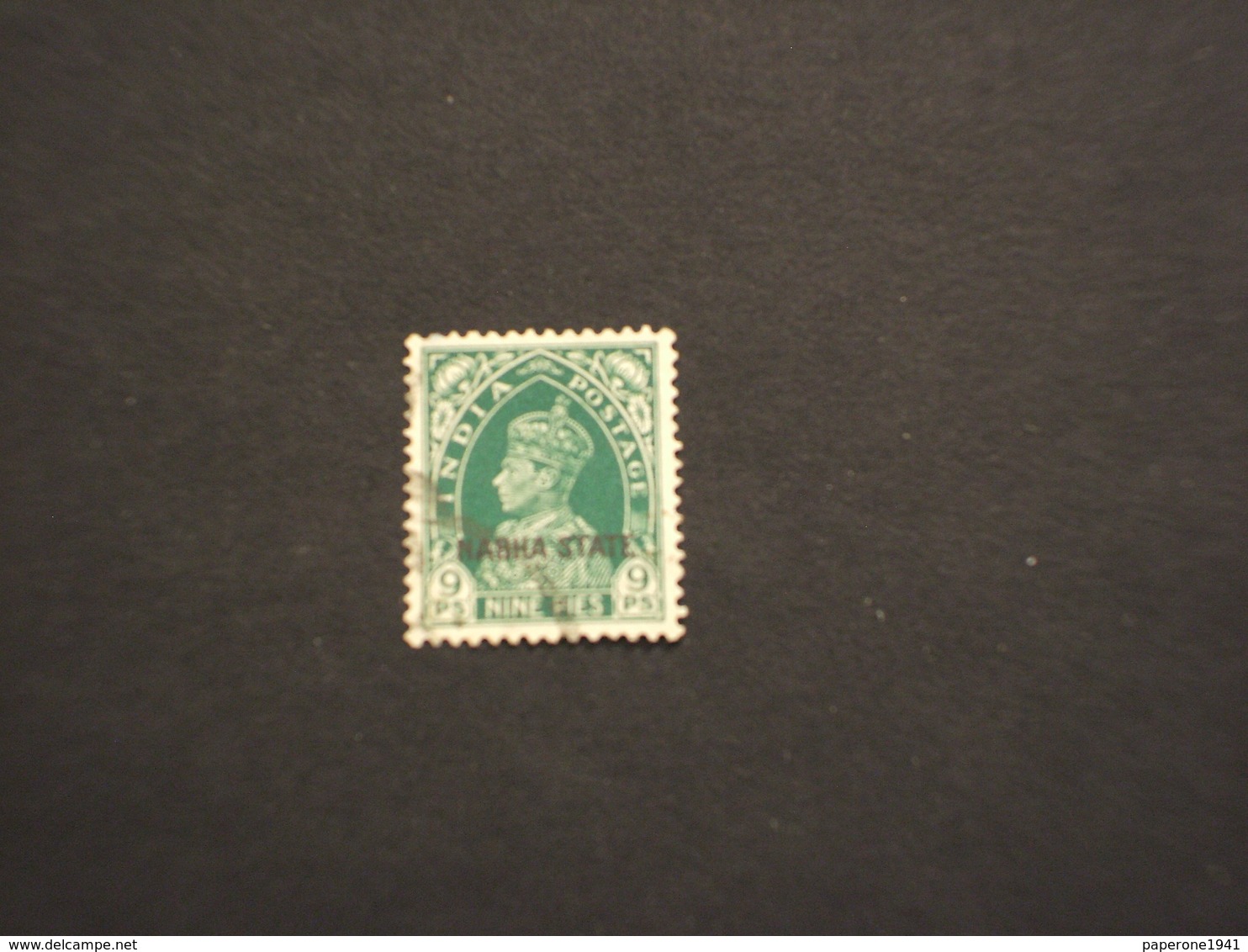 NABHA - 1938/9 RE 9 P.. - TIMBRATO/USED - Nabha