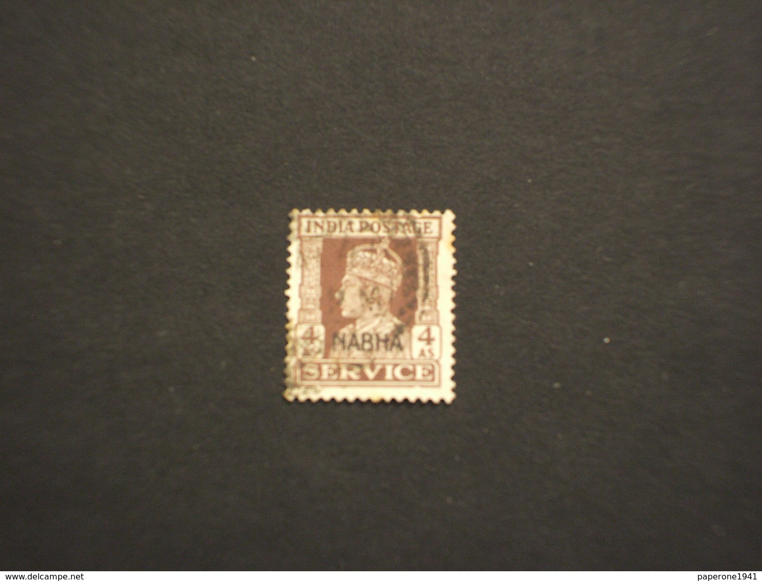 NABHA - SERVIZIO - 1942/4 RE  4 A.- TIMBRATO/USED - Nabha