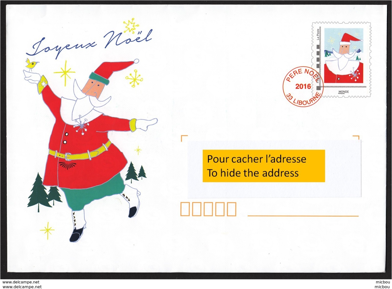 France, 2016, Entier Postal, Lettre Du Père-noël, Noël, Santa Claus Letter, - Christmas
