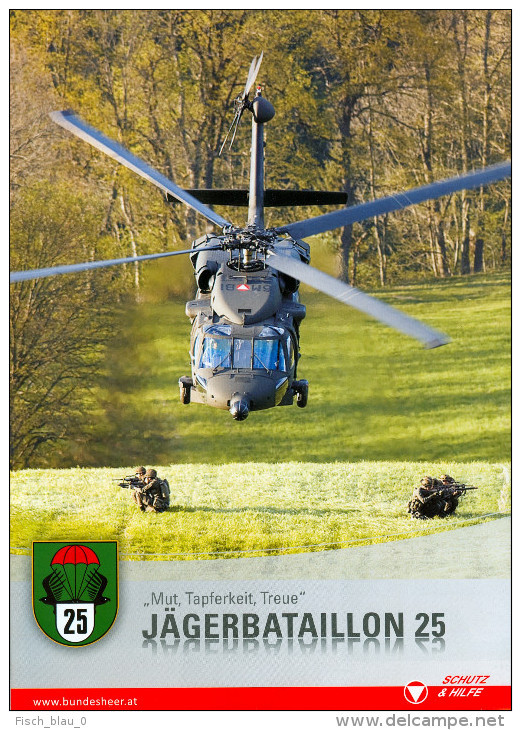 1) Broschüre Jägerbataillon 25 Kärnten Bundesheer Klagenfurt Österreich Militär Heer Military Austria Carinthia - Allemand