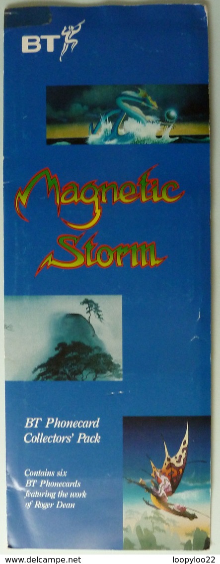 UK - Great Britain - BT - Magnetic Storm - Set Of 6 - Roger Dean - Mint In Folder - BT Ensembles De Collection