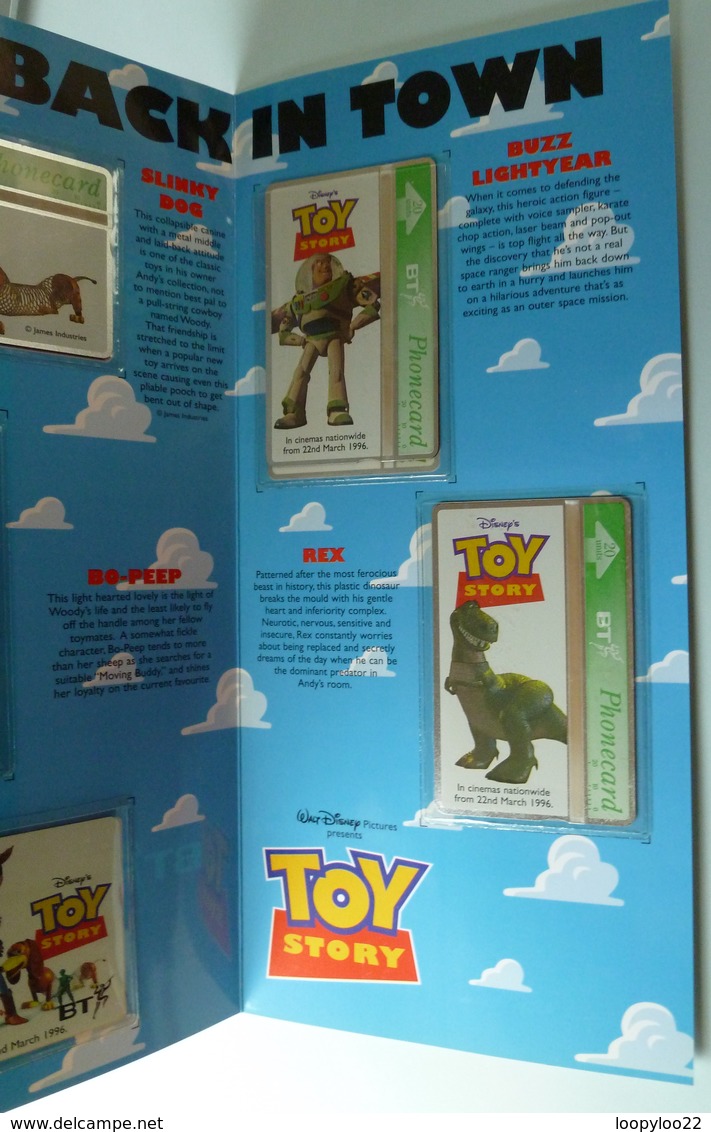 UK - Great Britain - BT - Toy Story - Set Of 8 - 20 Units - Mint In Folder - BT Ensembles De Collection