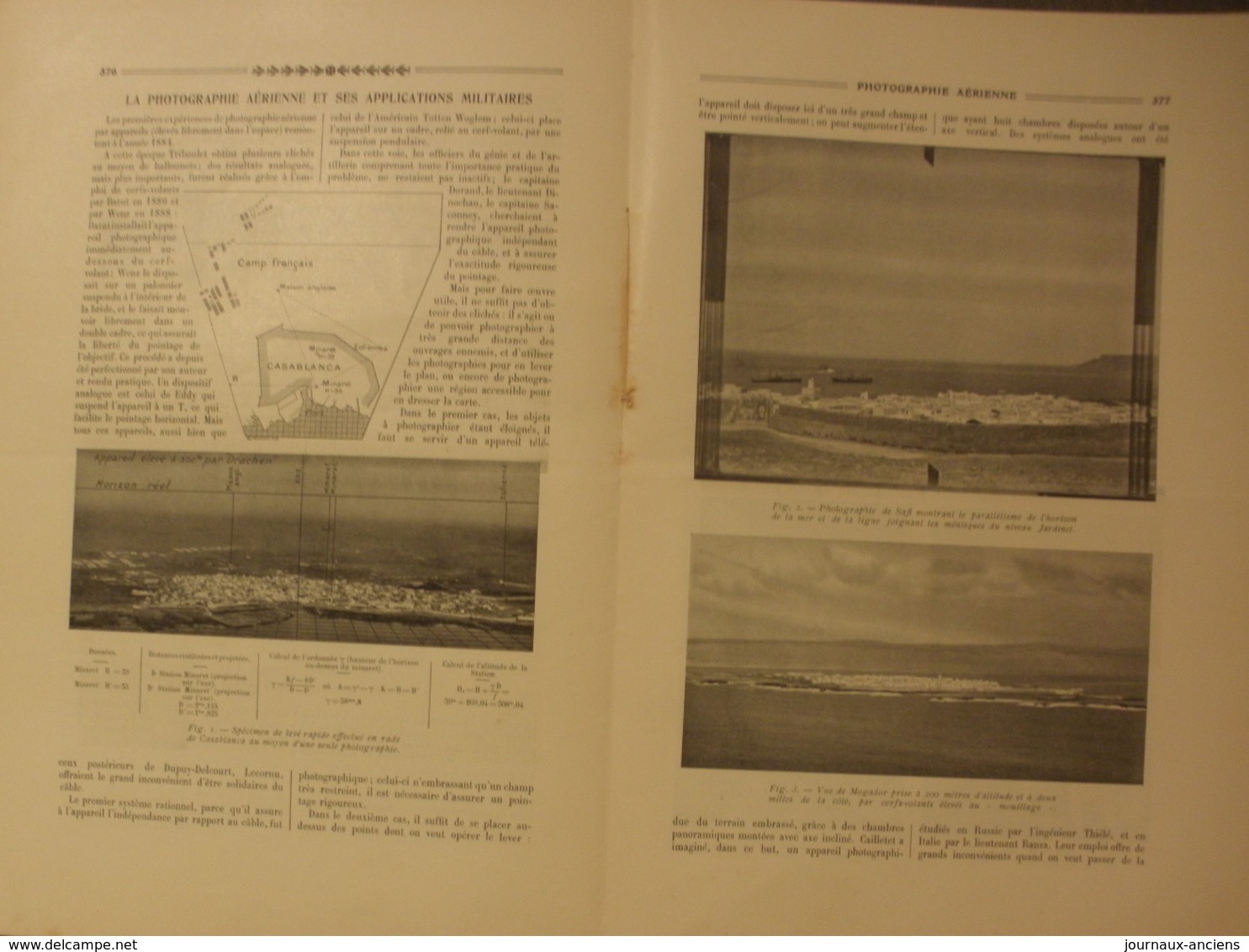 1909 LA PHOTOGRAPHIE AERIENNE ET SES APPLICATIONS MILITAIRES - CERFS VOLANTS " LENOIR " - Autres & Non Classés