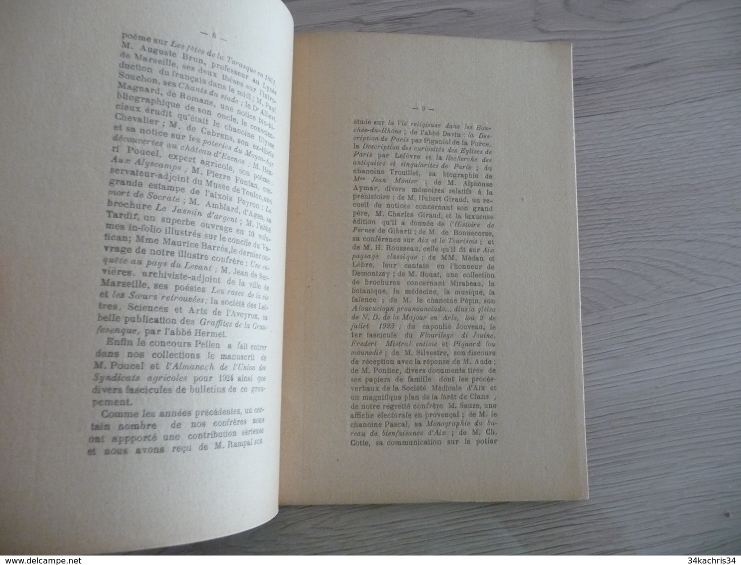 Occitan Félibres Mistral Rapport Sur Le Fonctionnement Du Musée Arbaud Aix 1924 Par M.Raimbault 18p - Autres & Non Classés