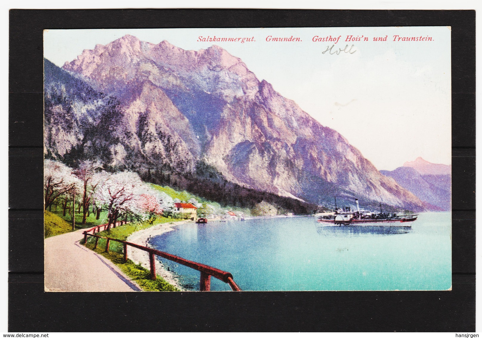 KTM293 PHOTOCHROMIEKARTE JAHR 1923 GMUNDEN GASTHOF HOIS'N Und TRAUNSTEIN GEBRAUCHT Siehe ABBILDUNG - Gmunden