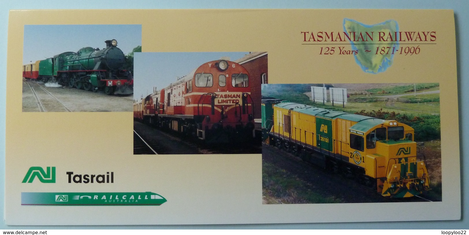 AUSTRALIA - PayTel - Tasmanian Railways 125 Years - Tasrail - Set Of 2 - 1500ex - Mint In Folder - Australie