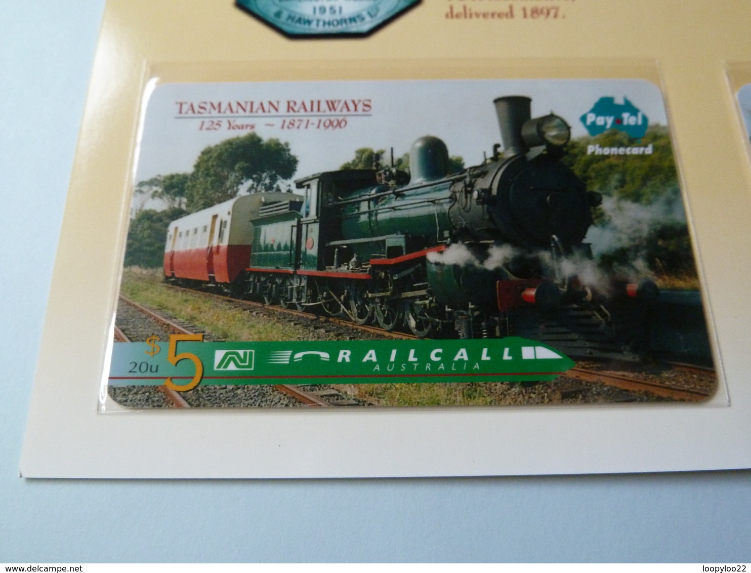 AUSTRALIA - PayTel - Tasmanian Railways 125 Years - Tasrail - Set Of 2 - 1500ex - Mint In Folder - Australie