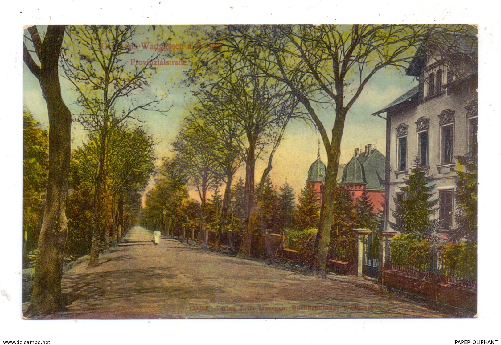 6633 WADGASSEN, Provinzialstrasse, 1919 - Kreis Saarlouis