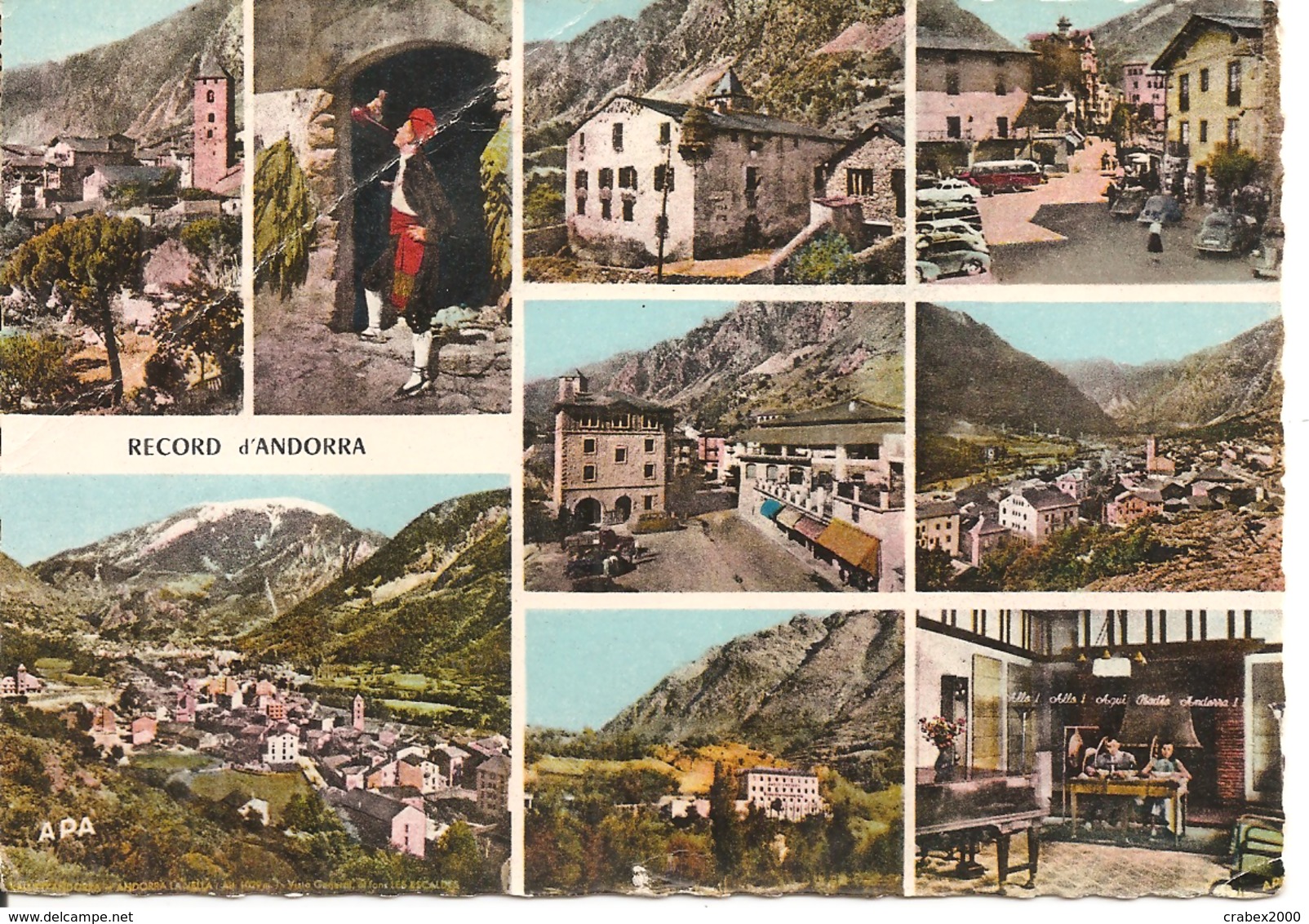 Y&T N°146 ANDORRE LA VIEILLE    Vers   FRANCE  1959  2 SCANS - Lettres & Documents