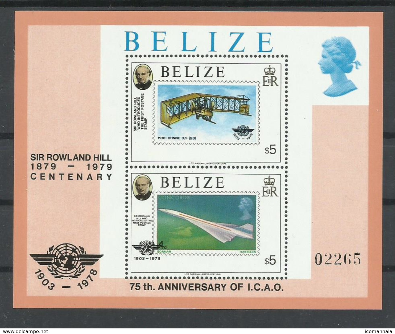 BELIZE  HOJA BLOQUE AEREA  MNH  ** - Belize (1973-...)