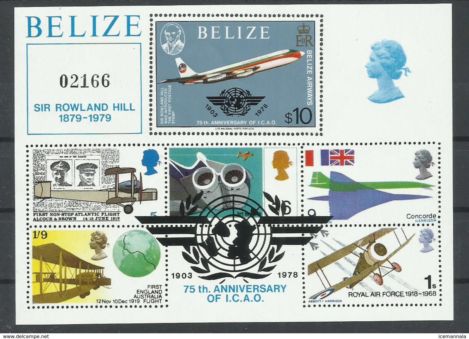 BELIZE  HOJA BLOQUE AEREA  MNH  ** - Belice (1973-...)