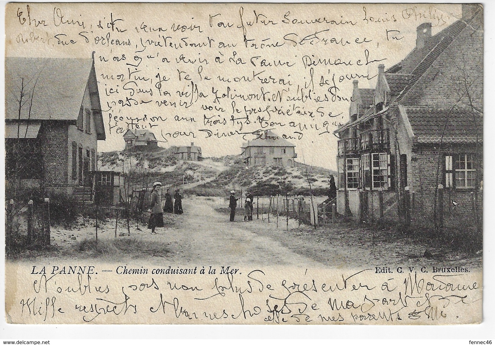 BELGIQUE - LA PANNE - Chemin Conduisant à La Mer - Animée - 1905(J180) - De Panne