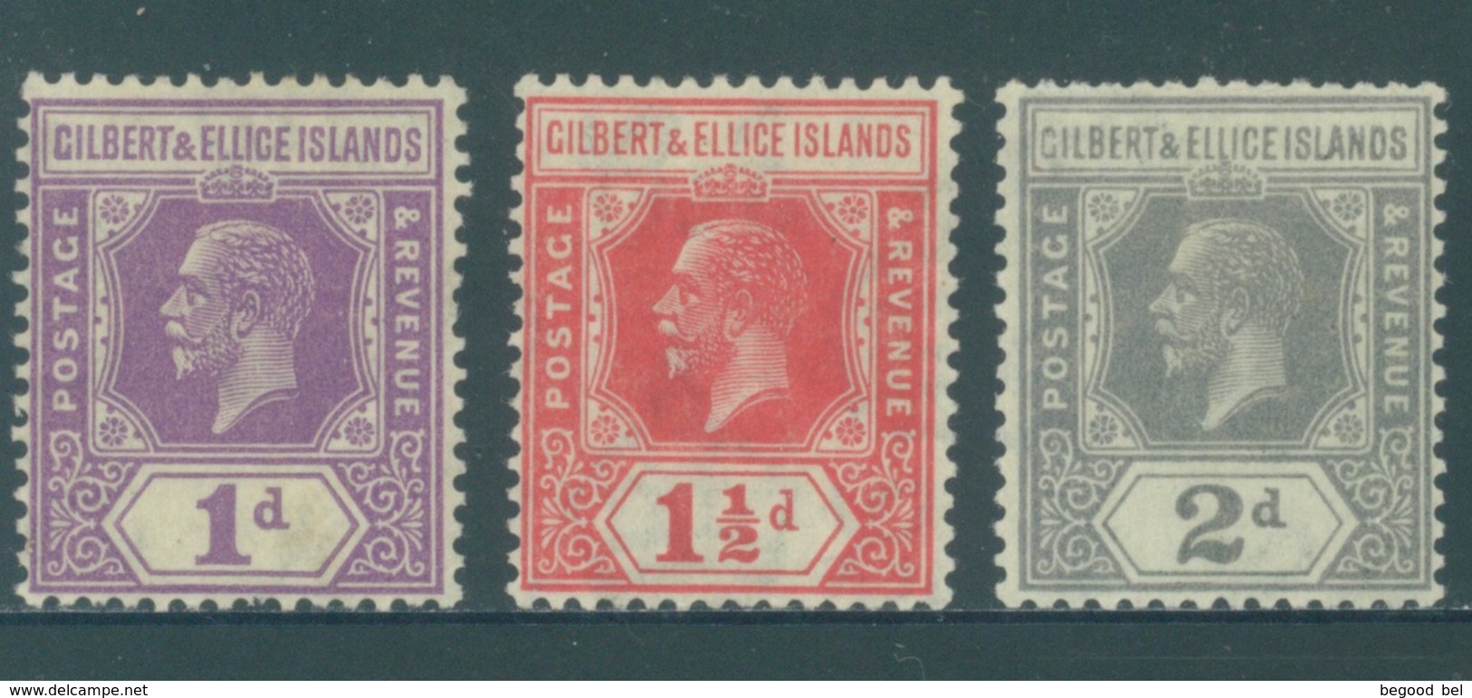 GILBERT ELLICE -  MLH/* - 1922-1927 - GEORGE V - Yv 35-37 -  Lot 18265 - Gilbert & Ellice Islands (...-1979)