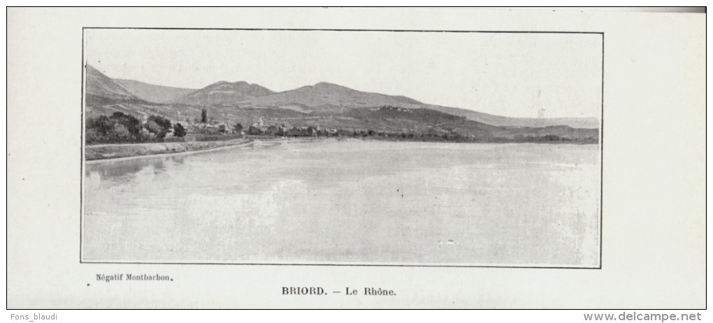 1902 - Phototypie - Briord (Ain) - Le Rhône - FRANCO DE PORT - Non Classés