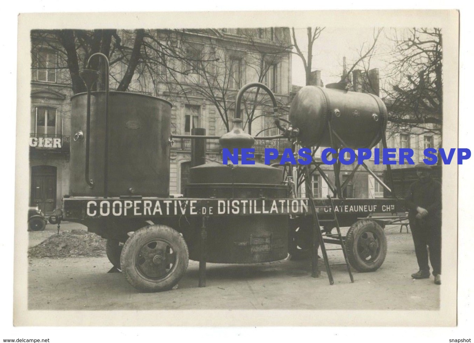 Photo Châteauneuf Sur Charente Coopérative De Distillation Alambic Ambulant Bouilleur De Cru 1925 - Chateauneuf Sur Charente