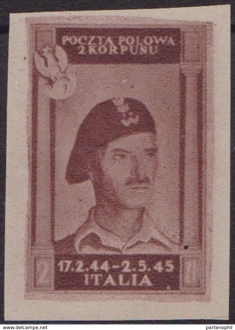 293 ** Corpo Polacco 1946 – Vittorie Polacche In Italia N. 17A. Cat. € 400,00. SPL - 1946-47 Période Corpo Polacco