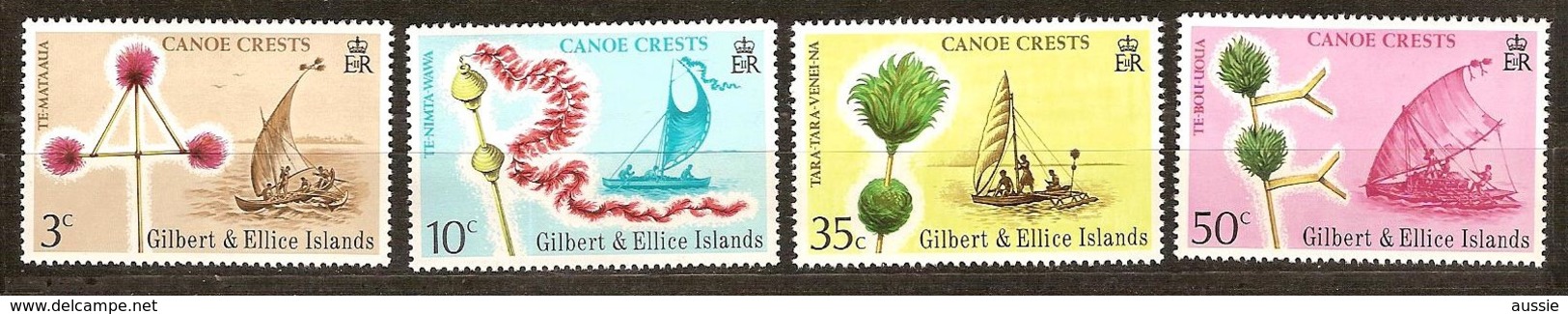 Bateaux Boten Ships Gilbert & Ellice Islands 1974 Yvert N° 217-220  *** MNH Cote 4 Euro - Îles Gilbert Et Ellice (...-1979)