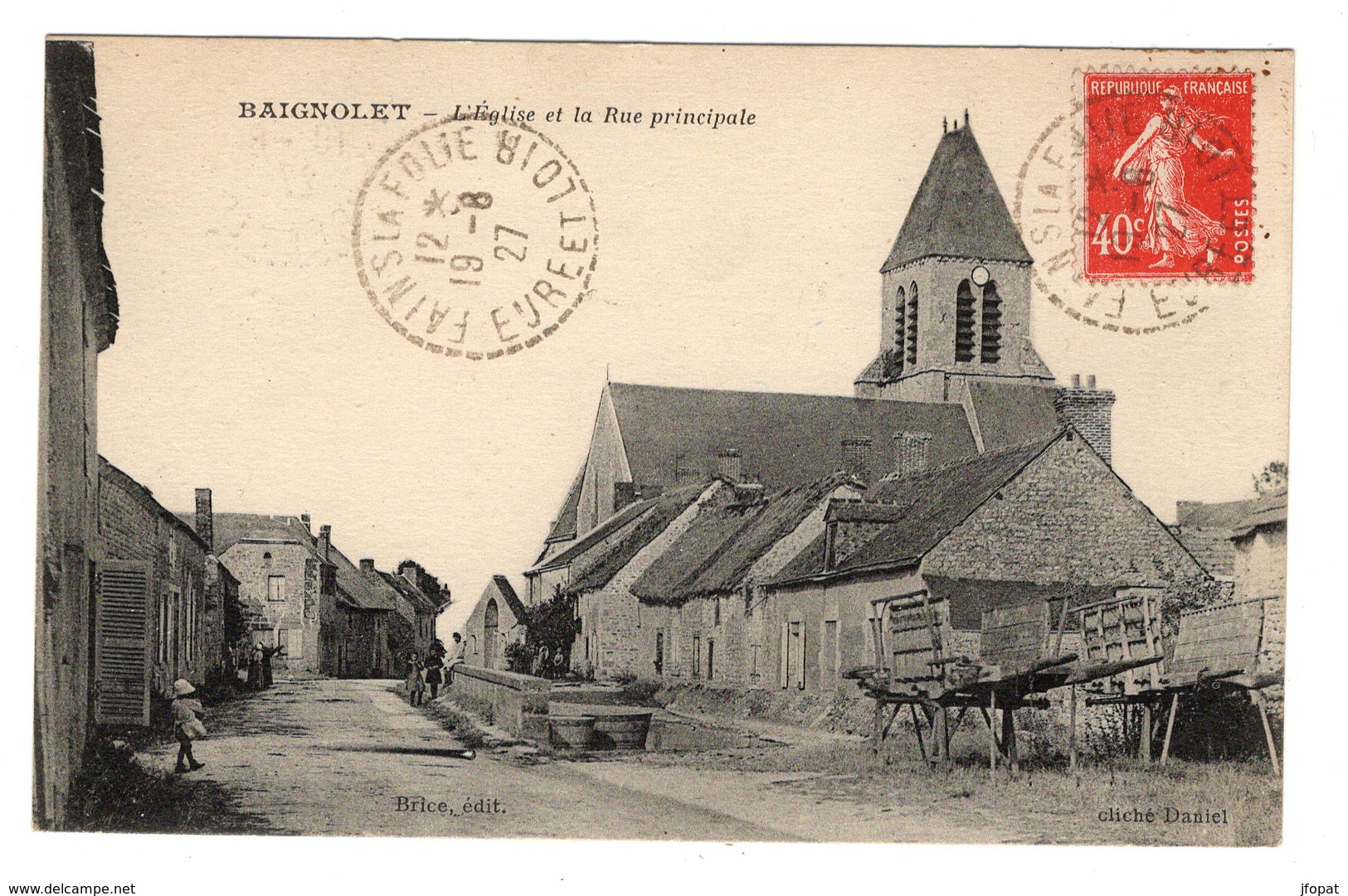 28 EURE ET LOIR - BAIGNOLET L'Eglise Et La Rue Principale - Other & Unclassified