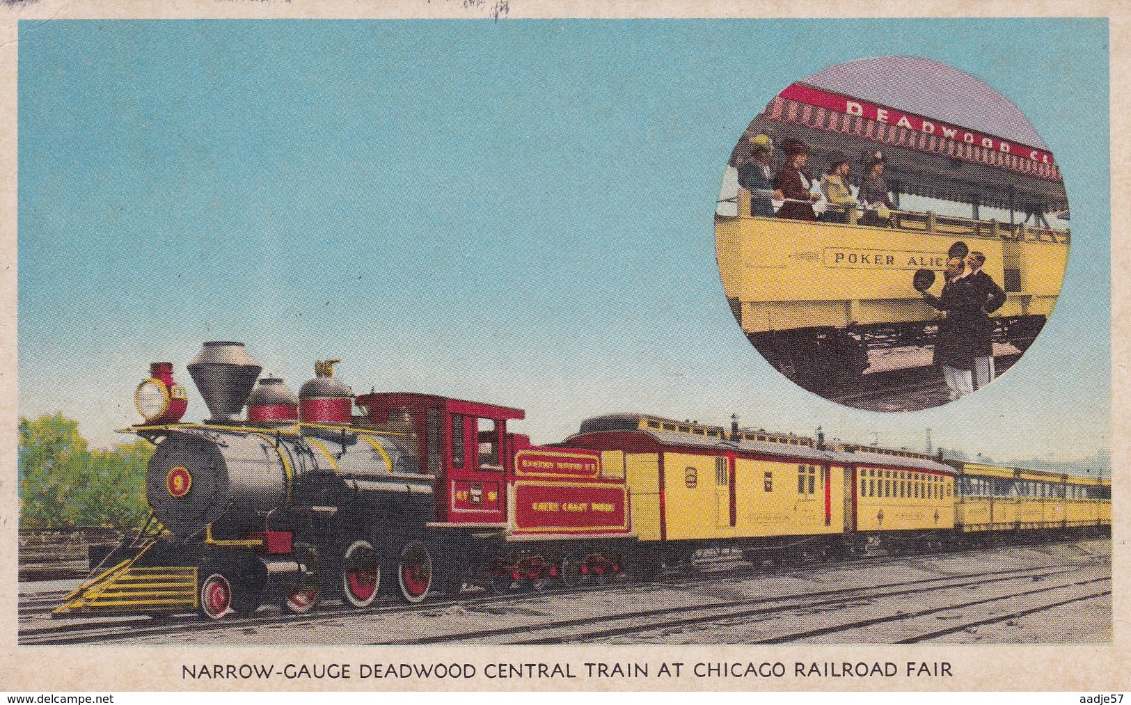 USA Narrow Gauge Deadwood Central Train At Chicago Railroad Fair Special Cancellation - Eisenbahnen