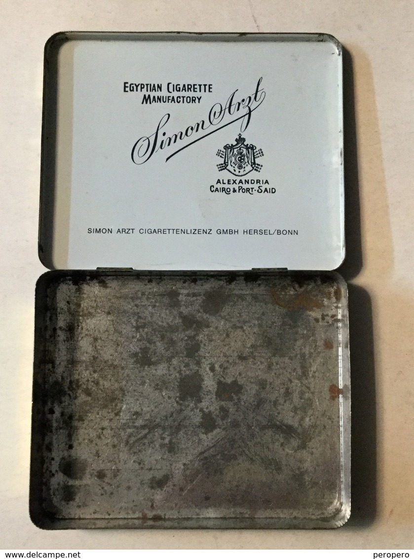 TOBACCO  TIN  BOX  EGYPTIAN CIGARETTE MANUFACTORY  SIMON ARZT - Cajas Para Tabaco (vacios)
