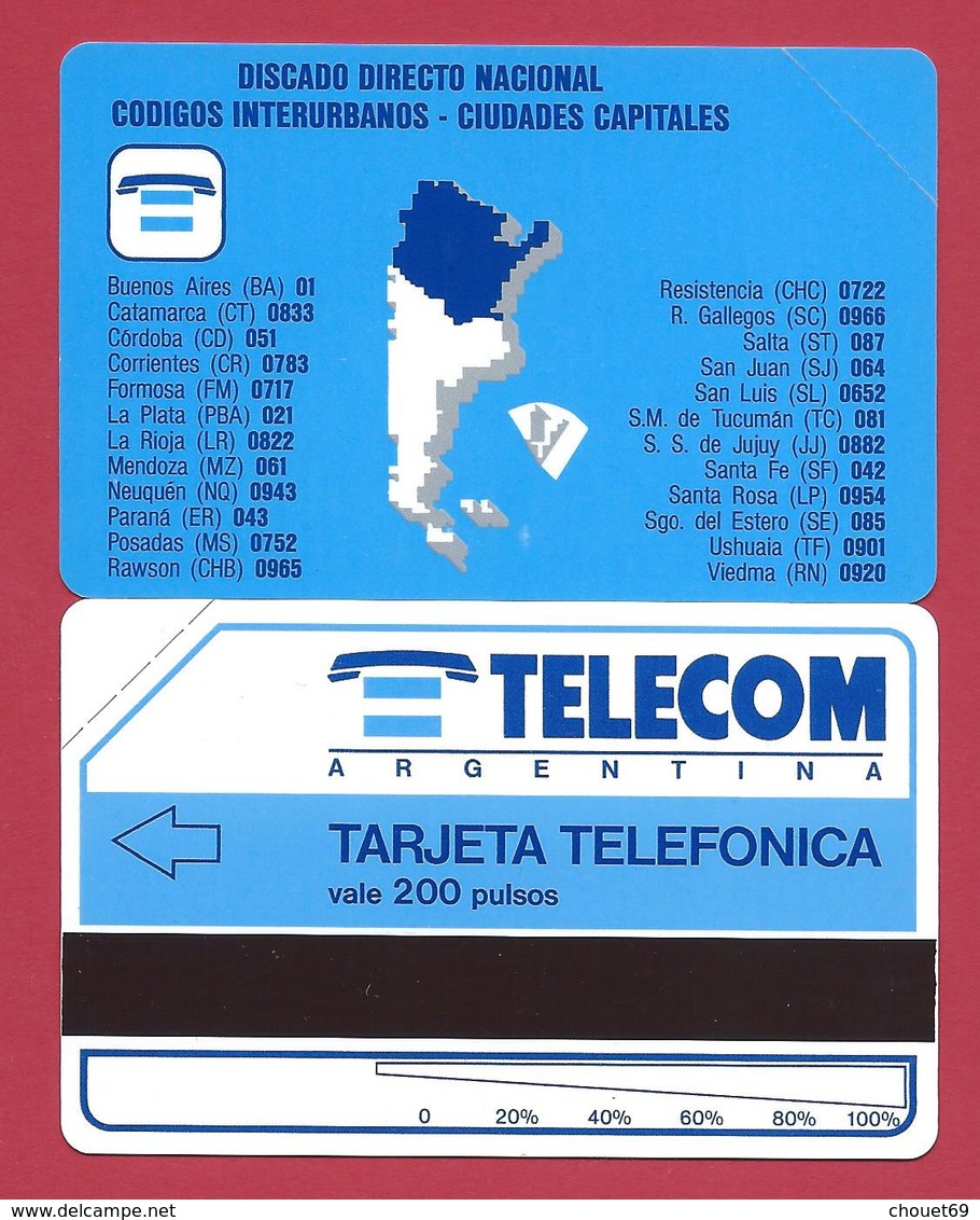 D6 200 U Argentina Map Telecom Argentina - 1992 - URMET Neuve Mint - Argentine