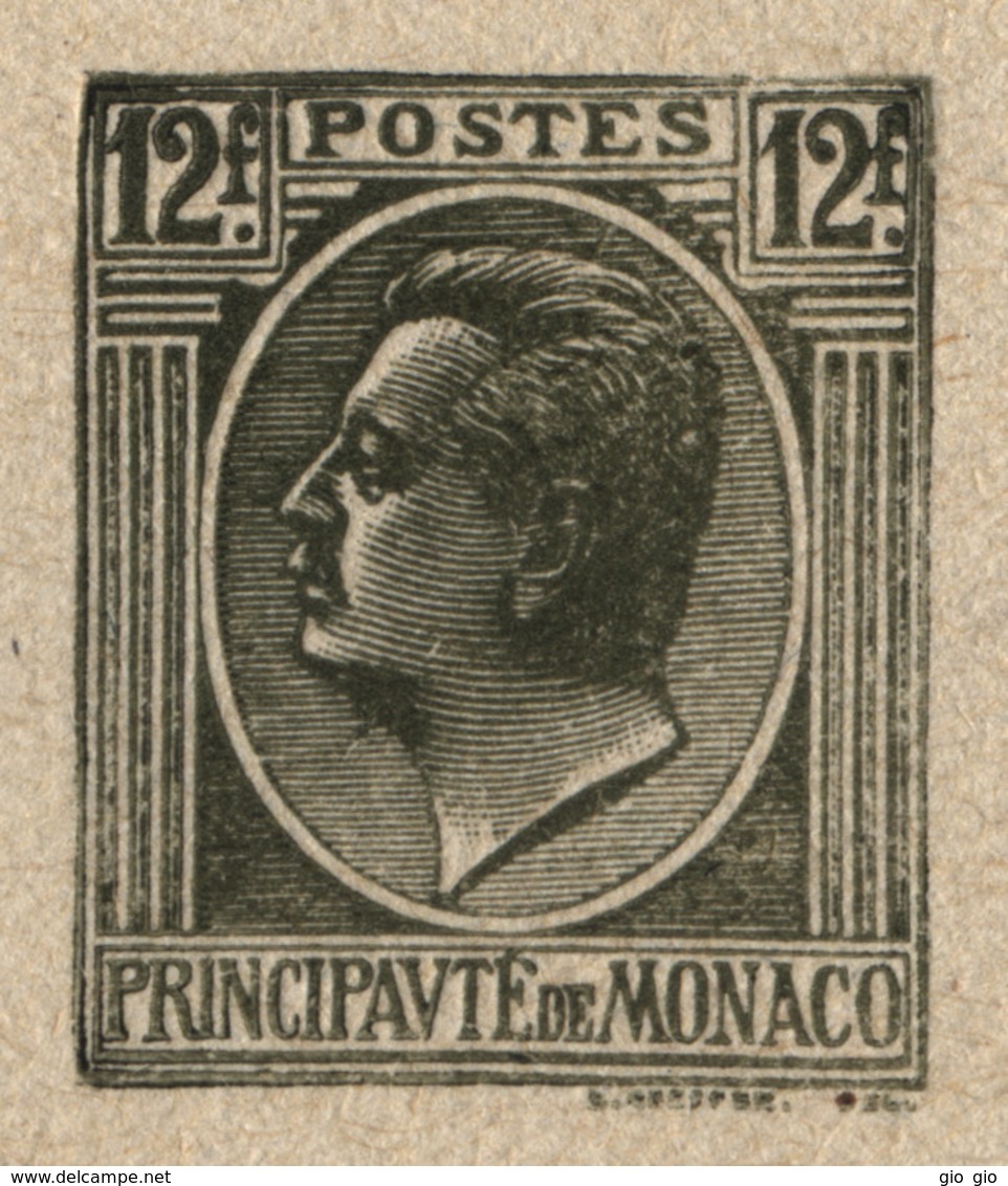 Monaco 1949 Yvert Entier Postaux 25 - Postal Stationery Louis II Proof épreuve Dark-olive-green Typo - Sonstige & Ohne Zuordnung
