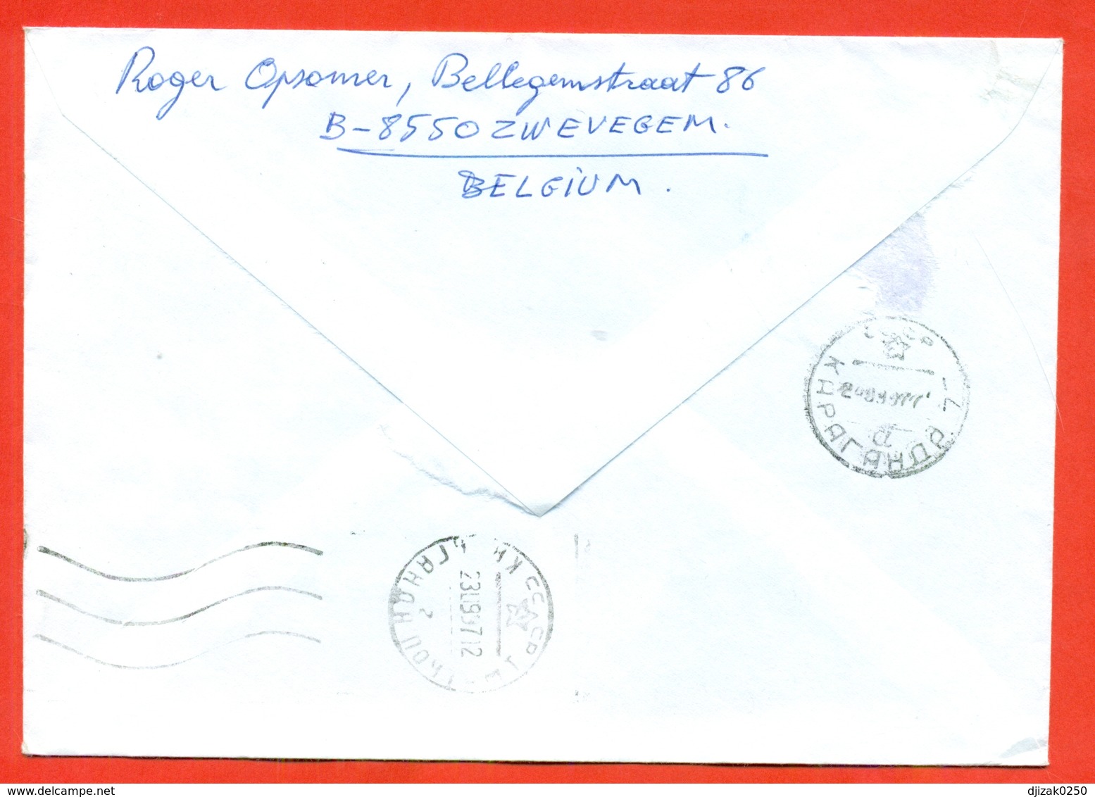 Happy New Year.. Belgium 1997. The Envelope  Is Really Past Mail. Airmail. - Other & Unclassified