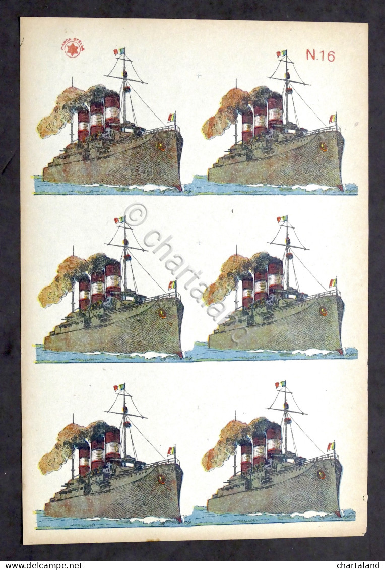 Soldatini Di Carta Marca Stella N. 16 - Esercito Italiano - Navi - Anni '30 - Altri & Non Classificati