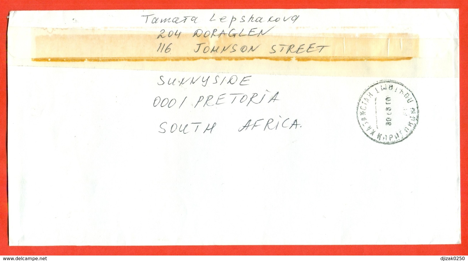 Bird.South Africa 2000. The Envelope  Is Really Past Mail. Airmail. - Other & Unclassified
