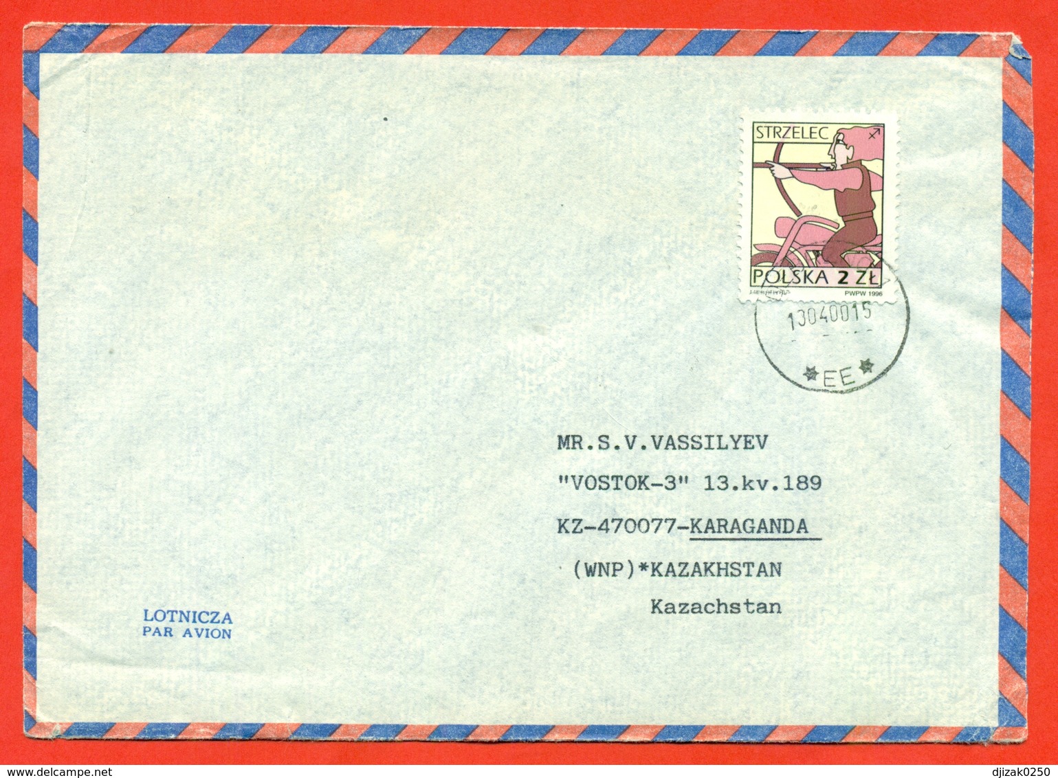 Motorcycle. Poland 2000. The Envelope  Is Really Past Mail. Airmail. - Cycling