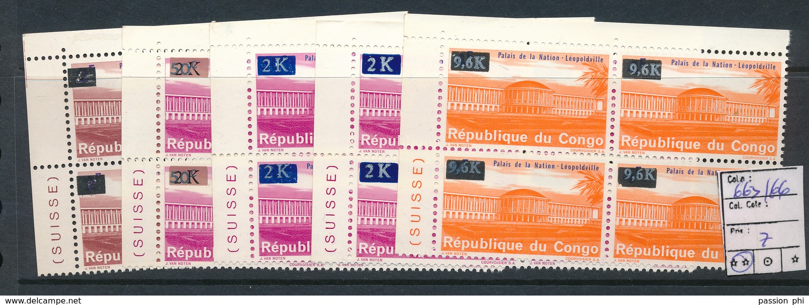 CONGO KINSHASA COB 663/66 MNH - Mint/hinged