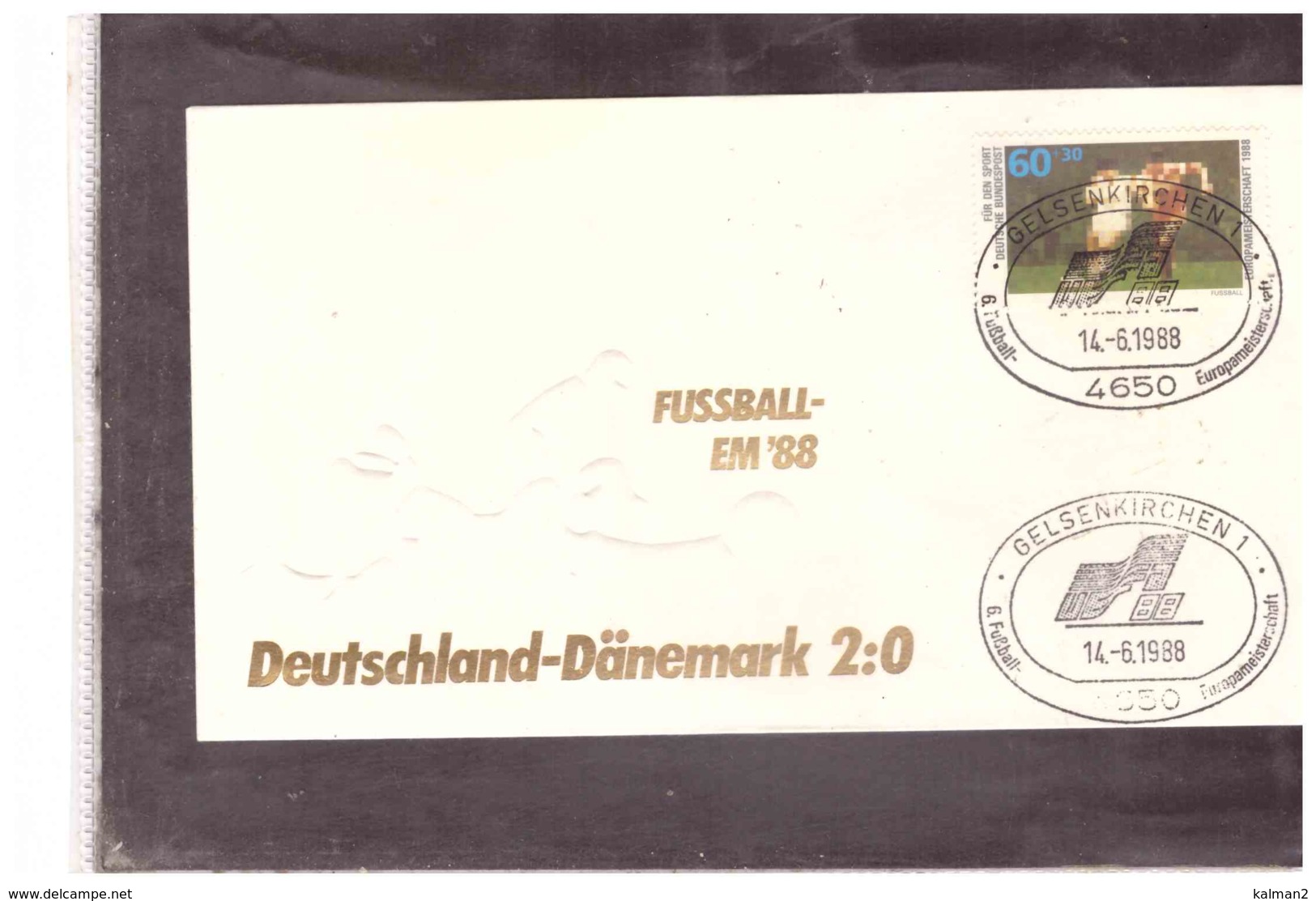 DE2186   -  GELSENKIRCHEN  14.6.1988    /     FUSSBALL  EM '88- - Championnat D'Europe (UEFA)