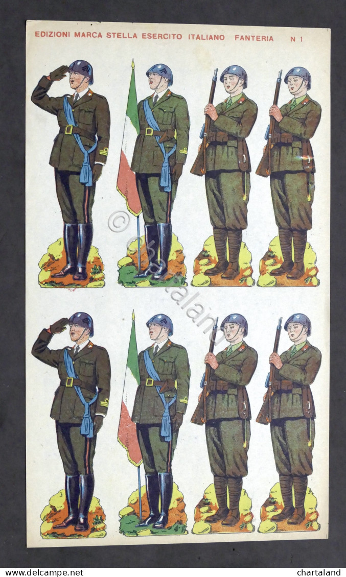 Soldatini Di Carta Marca Stella N. 1 - Esercito Italiano - Fanteria - Anni '30 - Altri & Non Classificati