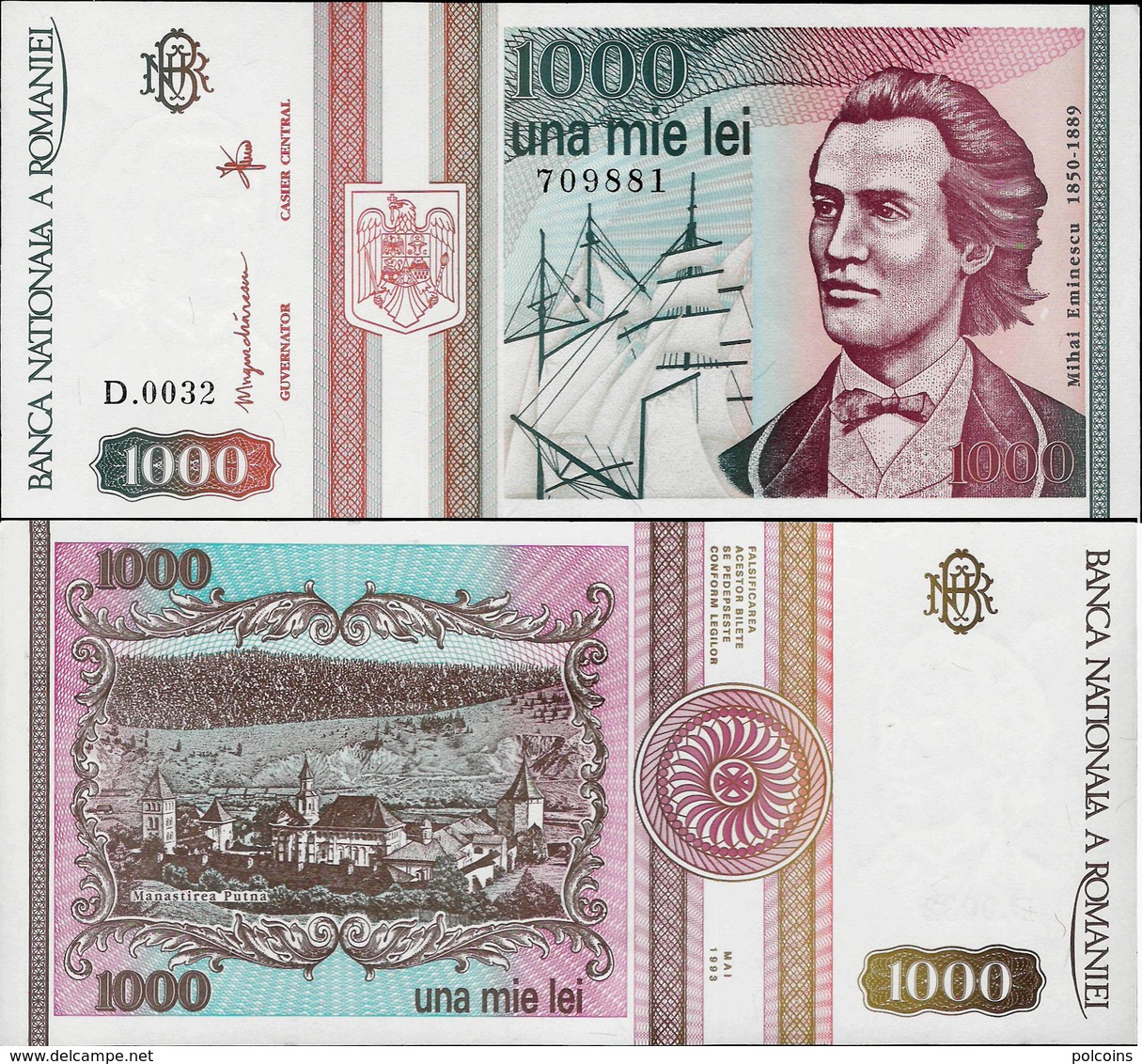 Romania 1993 - 1000 Lei - Pick 102 UNC - Roumanie