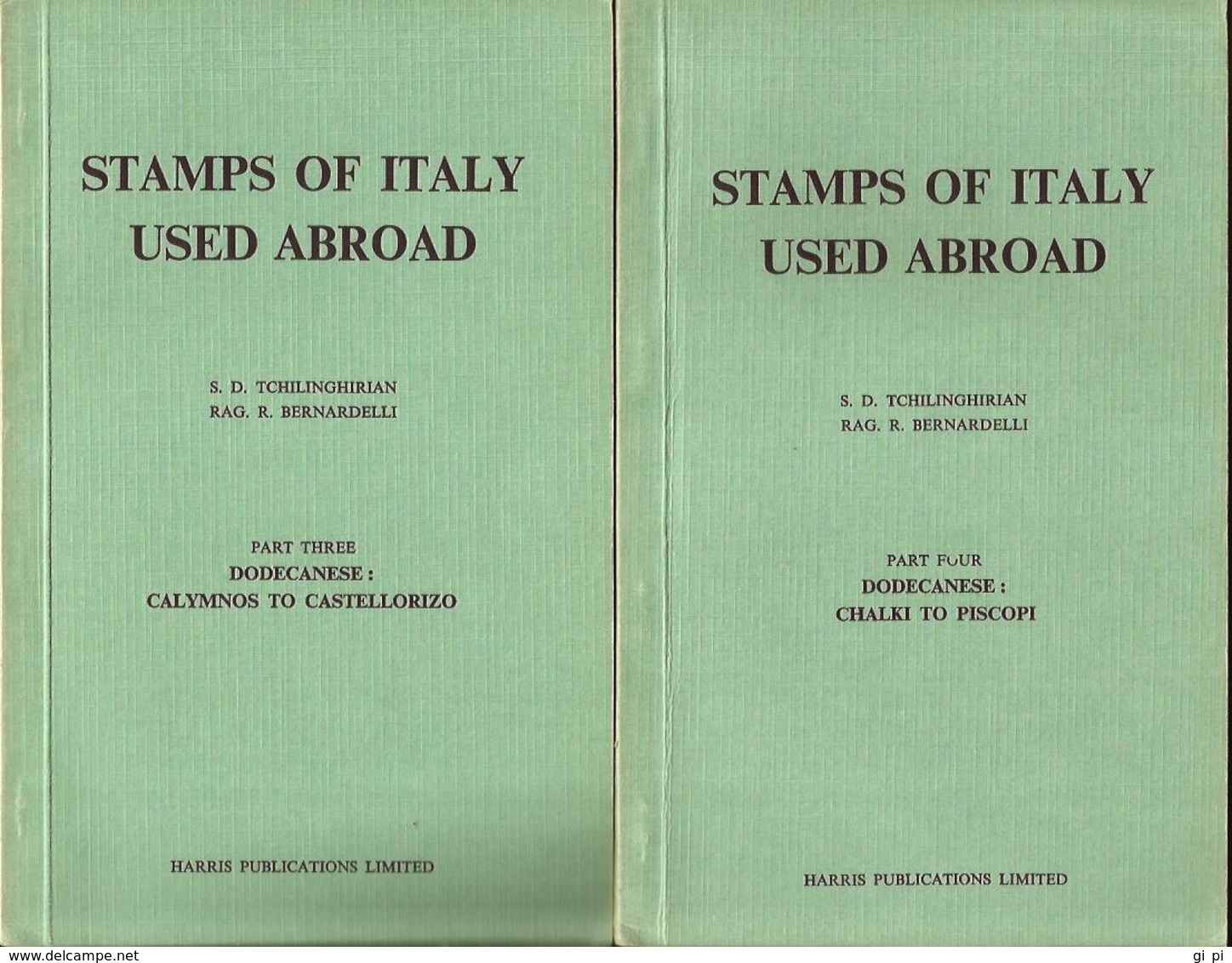 L137  - TCHILINGHIRIAN – STAMPS OF ITALY USED ABROAD – 6 VOL - Kolonies En Buitenlandse Kantoren