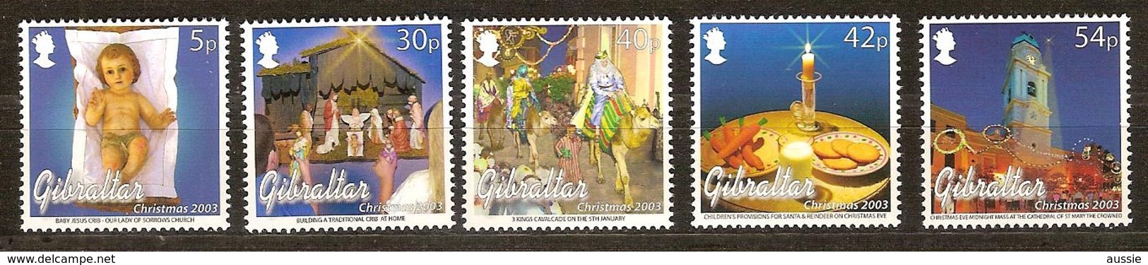 Gibraltar 2003 Yvertn° 1059-1063 *** MNH Cote 8,50 Euro Noël Kerstmis Christmas - Gibraltar