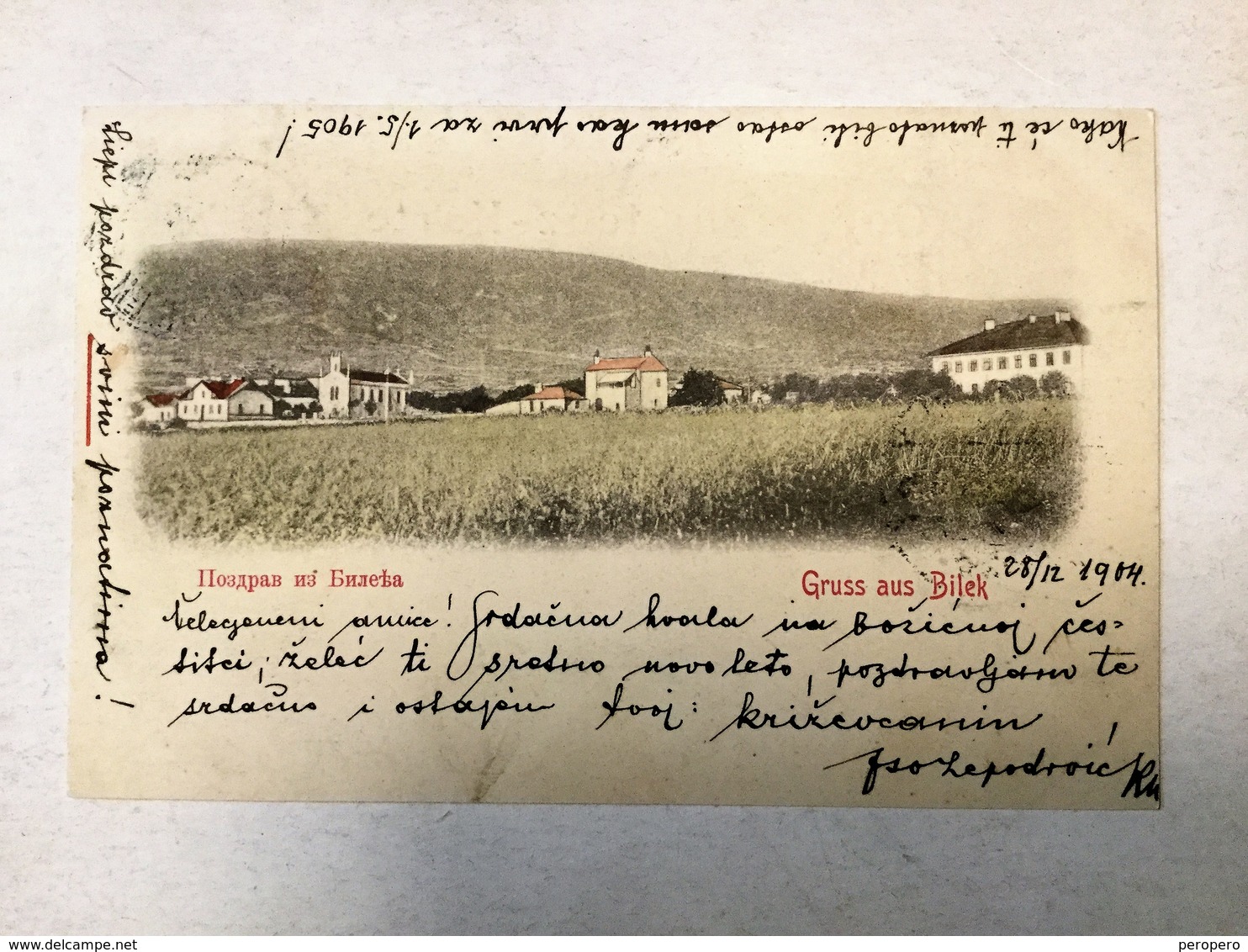 AK  BOSNIA  BOSNA   BILEK   BILEĆA   1904.  SERBIAN MONASTERY   SRPSKI MANASTIR - Bosnien-Herzegowina