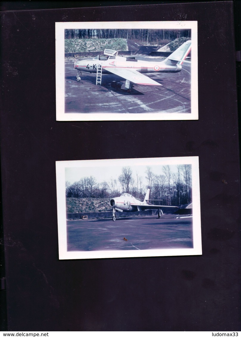 2 Photos Anciennes Avion De Chasse - Aviation