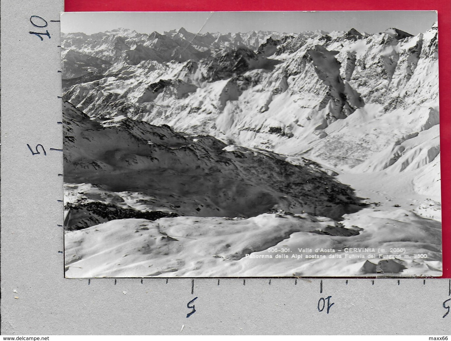 CARTOLINA NV ITALIA - CERVINIA (AO) - Panorama Delle Alpi Aostane Dalla Funivia Del Furggen - 10 X 15 - Altri & Non Classificati