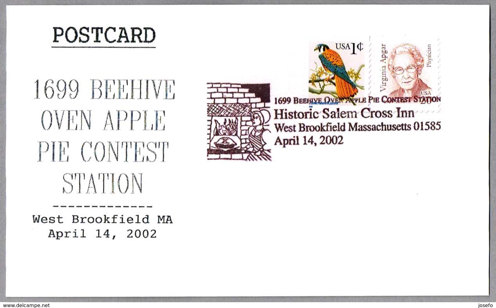 1699 BEEHIVE OVEN APPLE PIE CONTEST - Historic Salem Cross Inn. West Brookfield MA 2002 - Alimentazione