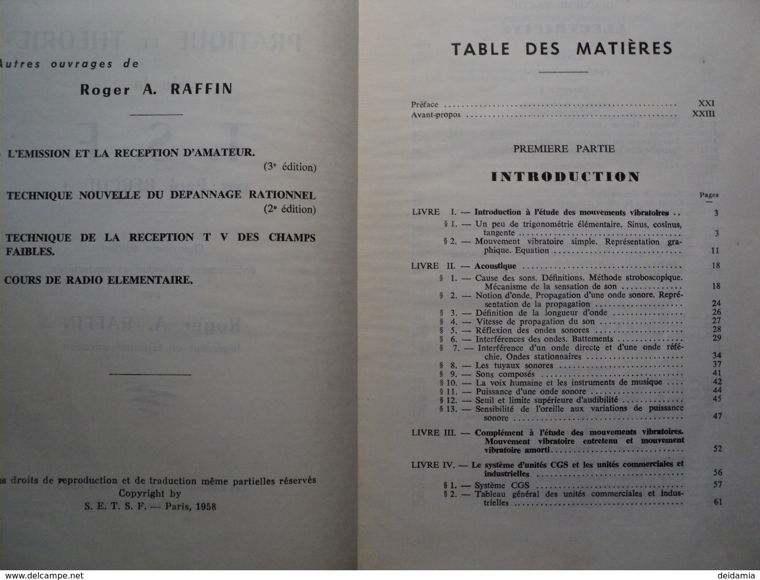 PRATIQUE ET THEORIE DE LA  TSF. 1958. PAUL BERCHE. LIBRAIRIE DE LA RADIO  15° EDITION REFONDUE ET MODERNISEE PAR ROGER - Bricolage / Technique